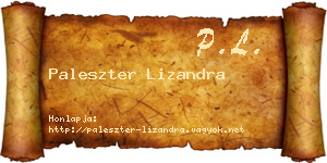 Paleszter Lizandra névjegykártya